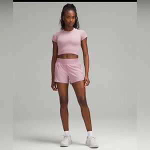 Lululemon Hotty Hot High-Rise Lined Short 4” Rose Blush Size 10
